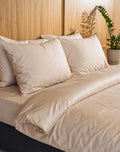 Pościel satynowa Royal Beige – detal