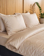 Pościel satynowa Royal Beige – detal